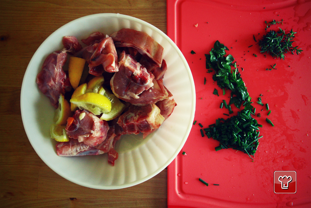 Agneau avec pommes de terre au four